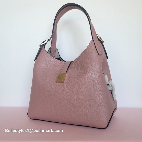 KATE SPADE Deco MEDIUM Pebbled Leather Crossbody Tote Bag- Dusk Rose⭐ - Picture 5 of 16